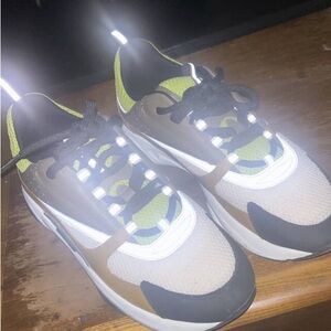 Dior Men's Athletic Shoes in Green, Brown, and White